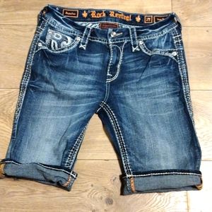 Woman's Rock Revival jean Bermuda shorts Size 27